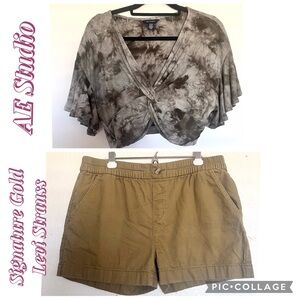Lot of 2 Women's Crop Top & Shorts
